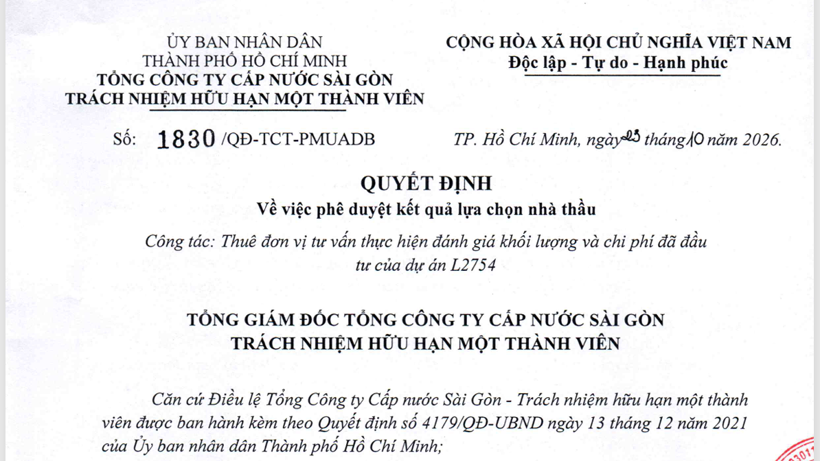 Quyết định về Phê duyệt dự toán mua sắm và kế hoạch lựa chọn nhà thầu